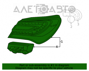 Lampa dreapta Chrysler 200 11-14