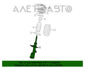 Amortizorul din față dreapta Chrysler 200 11-14