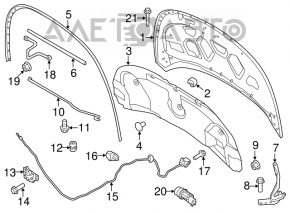 Bucla capotei dreapta pentru Ford Explorer 11-19