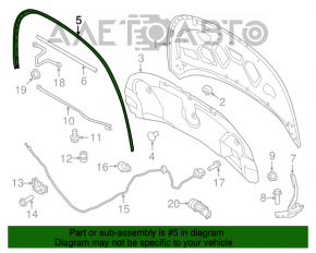 Garnitura capotei Ford Explorer 11-15