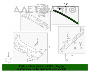 Capac portbagaj superior Hyundai Veloster 12-17 negru, zgârietură