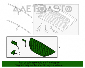 Geam spate portbagaj inferior Hyundai Veloster 12-17