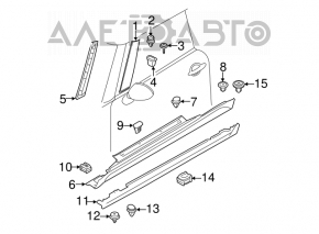 Capacul amortizorului frontal stânga Mini Cooper F56 3d 14- nou OEM original