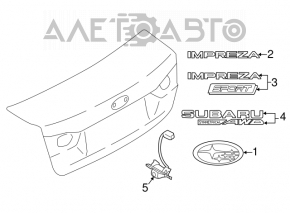 Camera de vizionare spate pentru Subaru Impreza 4d 17- GK