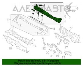 Grila stergatoarelor din plastic pentru Subaru Impreza 17- GK