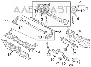 Grila stergatoarelor din plastic pentru Subaru Impreza 17- GK