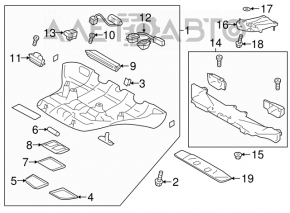 Плафон освещения передний Subaru Impreza 17- GK под eyesight