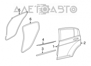 Дверь голая задняя левая Chrysler 200 11-14