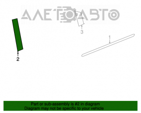 Panoul lateral din spate dreapta al ușii Chrysler 200 11-14