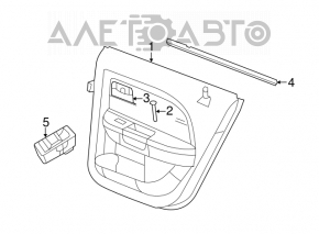 Capacul ușii, cartela din spate stânga Chrysler 200 11-14 bej.