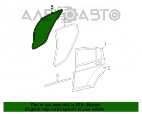 Garnitură ușă spate dreapta Chrysler 200 11-14