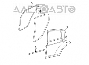 Garnitură ușă spate dreapta Chrysler 200 11-14