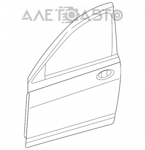 Ușa goală din față, stânga, Chrysler 200 11-14.