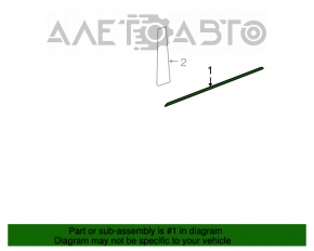 Moldură ușă-sticlă față centrală dreapta Chrysler 200 11-14 crom