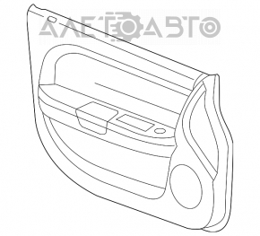 Capacul usii, cartela frontala stanga Chrysler 200 11-14 negru.