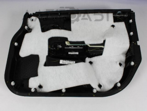 Capacul ușii, cartela frontală stânga Chrysler 200 11-14 negru cu inserție neagră pânză, cotier piele, ruptură, pete, pentru curățare chimică