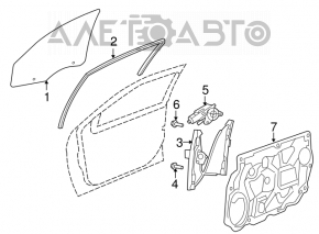 Geam electric cu motor fata dreapta Chrysler 200 11-14