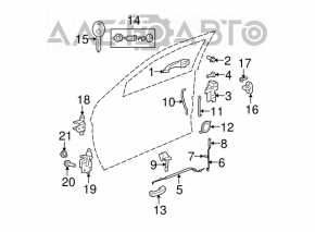 Ручка двери внешняя передняя левая Chrysler 200 11-14