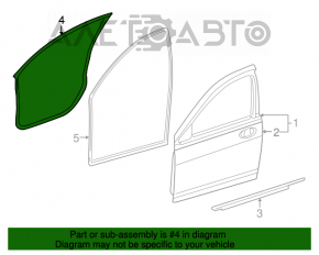 Garnitură ușă față stânga Chrysler 200 11-14