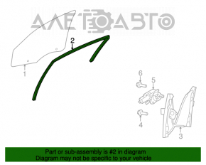 Уплотнитель стекла передний правый Chrysler 200 11-14