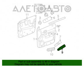 Controlul geamului electric din față, stânga, Chrysler 200 11-14