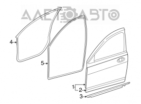 Ușa goală din față dreapta Chrysler 200 11-14