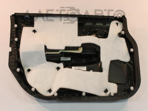 Capacul ușii, cartela din față dreapta Chrysler 200 11-14 negru cu inserție neagră de pânză, cotier din piele, zgârieturi, necesită curățare chimică.