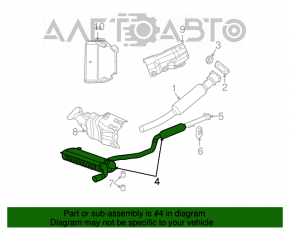 Drumul de evacuare Chrysler 200 4d 11-14 2.4 4-viteze, fără PZEV