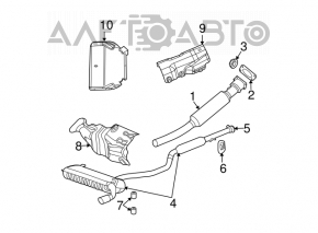 Выпускная трасса Chrysler 200 4d 11-14 2.4 4-speed, без pzev