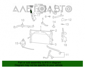 Дефлектор радиатора верхний Chrysler 200 11-14 2.4