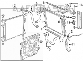 Rezervor de expansiune pentru răcire Chrysler 200 11-14 cu capac