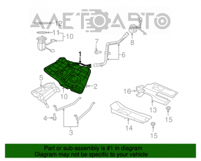 Rezervor de combustibil Chrysler 200 11-14 2.4 fără PZEV