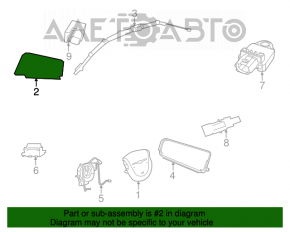 Airbag-ul pasagerului din bordul Chrysler 200 11-14.