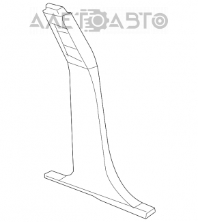 Capacul stâlpului central dreapta Chrysler 200 11-14 bej