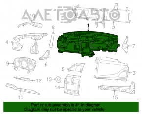 Торпедо передняя панель без AIRBAG Chrysler 200 11-14