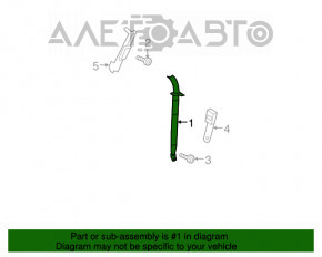 Centura de siguranță pentru șofer Chrysler 200 11-14 negru