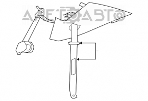 Centura de siguranță spate stânga Chrysler 200 11-14 bej.