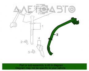 Centura de siguranță centrală spate Chrysler 200 11-14 bej