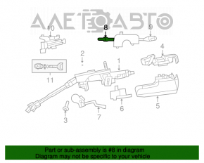 Comutatorul de sub volan stânga Chrysler 200 11-14 fără PTF.