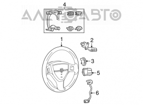 Volan gol Chrysler 200 11-14 piele