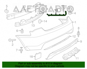 Крепление заднего бампера левое Chrysler 200 4d 11-14