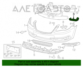 Крепление переднего бампера правое Chrysler 200 11-14 новый неоригинал