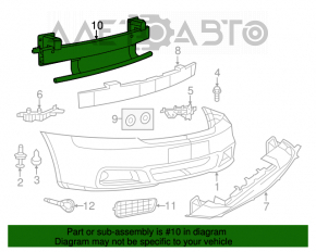 Усилитель переднего бампера Chrysler 200 11-14