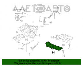 Protecția rezervorului de combustibil stânga Chrysler 200 11-14