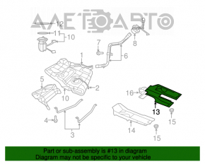 Protecția rezervorului de combustibil dreapta Chrysler 200 11-14