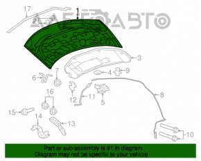 Capota goală Chrysler 200 11-14