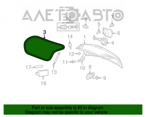 Уплотнитель крышки багажника Chrysler 200 4d 11-14