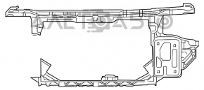 Televizorul panoului de radiatoare Chrysler 200 11-14