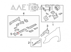 Partea din față dreapta a Chrysler 200 11-14.