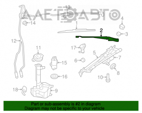 Leash stânga a ștergătorului de parbriz Chrysler 200 11-14